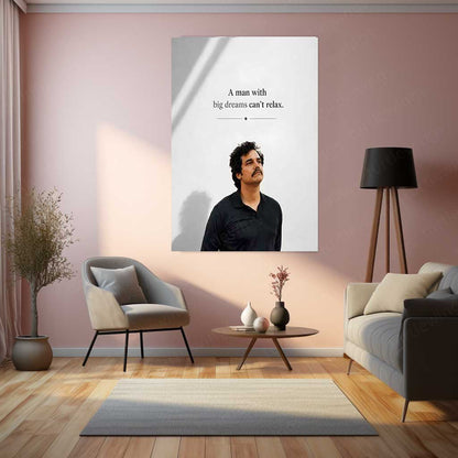 Quote Metal Poster | Big Dreams – Can’t Relax Metal Poster Ambition Motivation Wall Art | Success Mindset Metal Frame