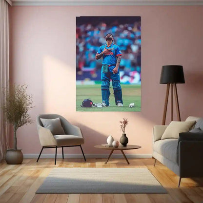 Virat Kohli – The Game Bends to His Will | Cricket Legend Metal Frame Poster 01 - TURTLEWINGS
