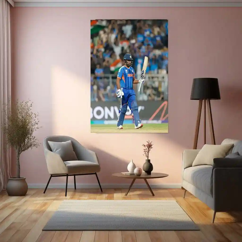 Cricket Metal Poster | Sanju Samson | ICC Men's T20 World Cup, 2026 | Indian Cricket Star Metal Frame | Cricket Wall Art 03 - TURTLEWINGS 