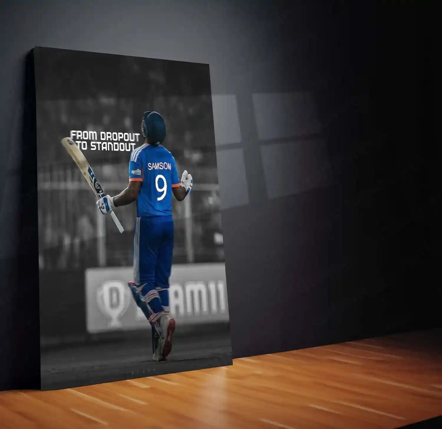 Cricket Metal Poster | Sanju Samson | ICC Men's T20 World Cup, 2026 | Indian Cricket Star Metal Frame | Cricket Wall Art 05 - TURTLEWINGS 