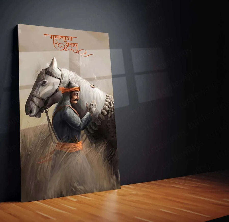 Maharana Pratap Metal Poster – A Tribute to the Rajput Warr