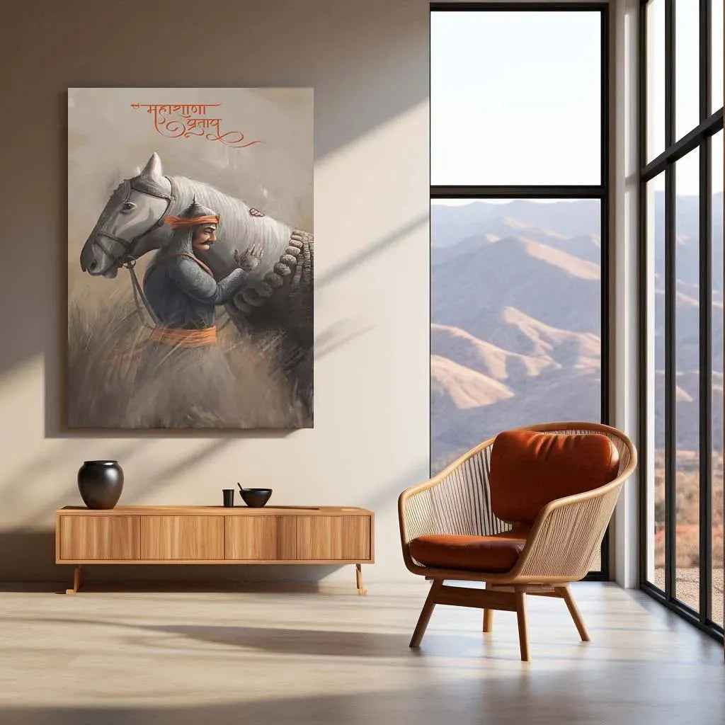 Maharana Pratap Metal Poster – A Tribute to the Rajput Warr - TURTLEWINGS