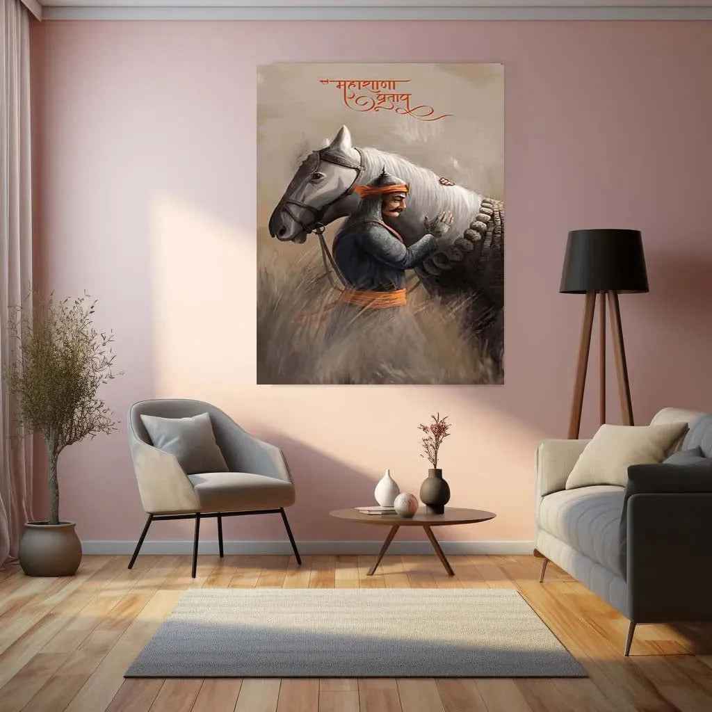 Maharana Pratap Metal Poster – A Tribute to the Rajput Warr - TURTLEWINGS