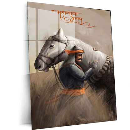Maharana Pratap Metal Poster – A Tribute to the Rajput Warr - TURTLEWINGS