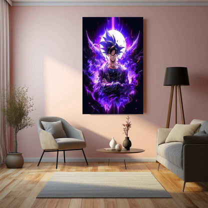 Goku dbz Metal Poster | Saiyan Warrior Wall Art | Anime Power-Up Decor - TURTLEWINGS
