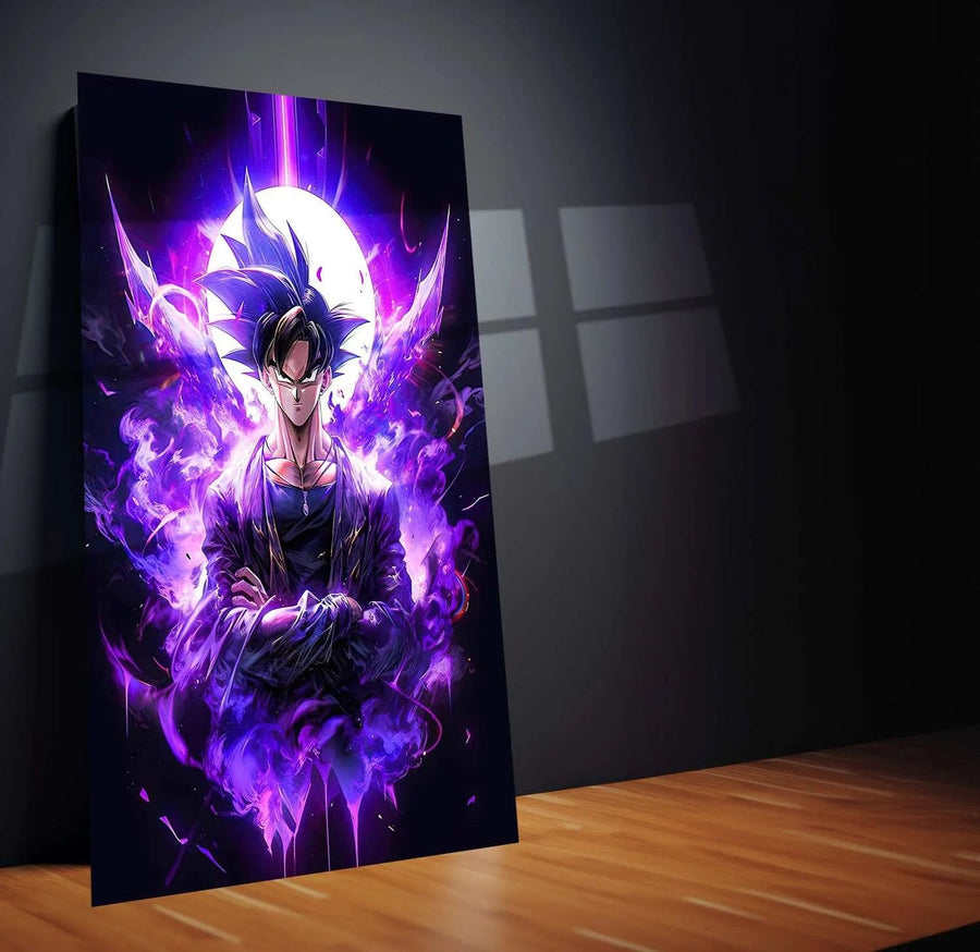 Goku dbz Metal Poster | Saiyan Warrior Wall Art | Anime Power-Up Decor - TURTLEWINGS 