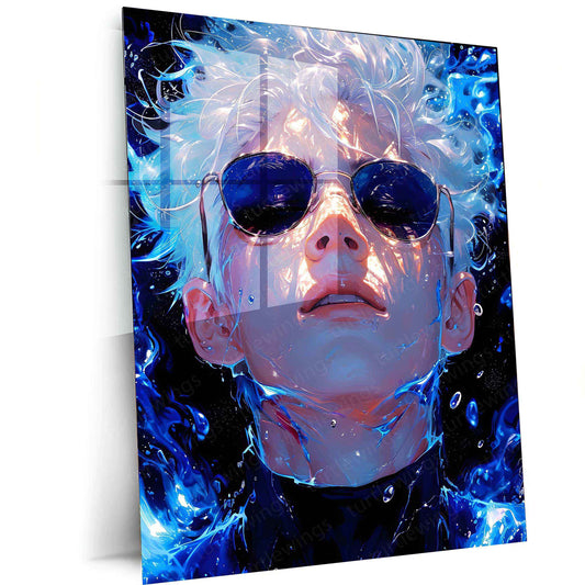 Saturo Gojo Metal Poster - TURTLEWINGS