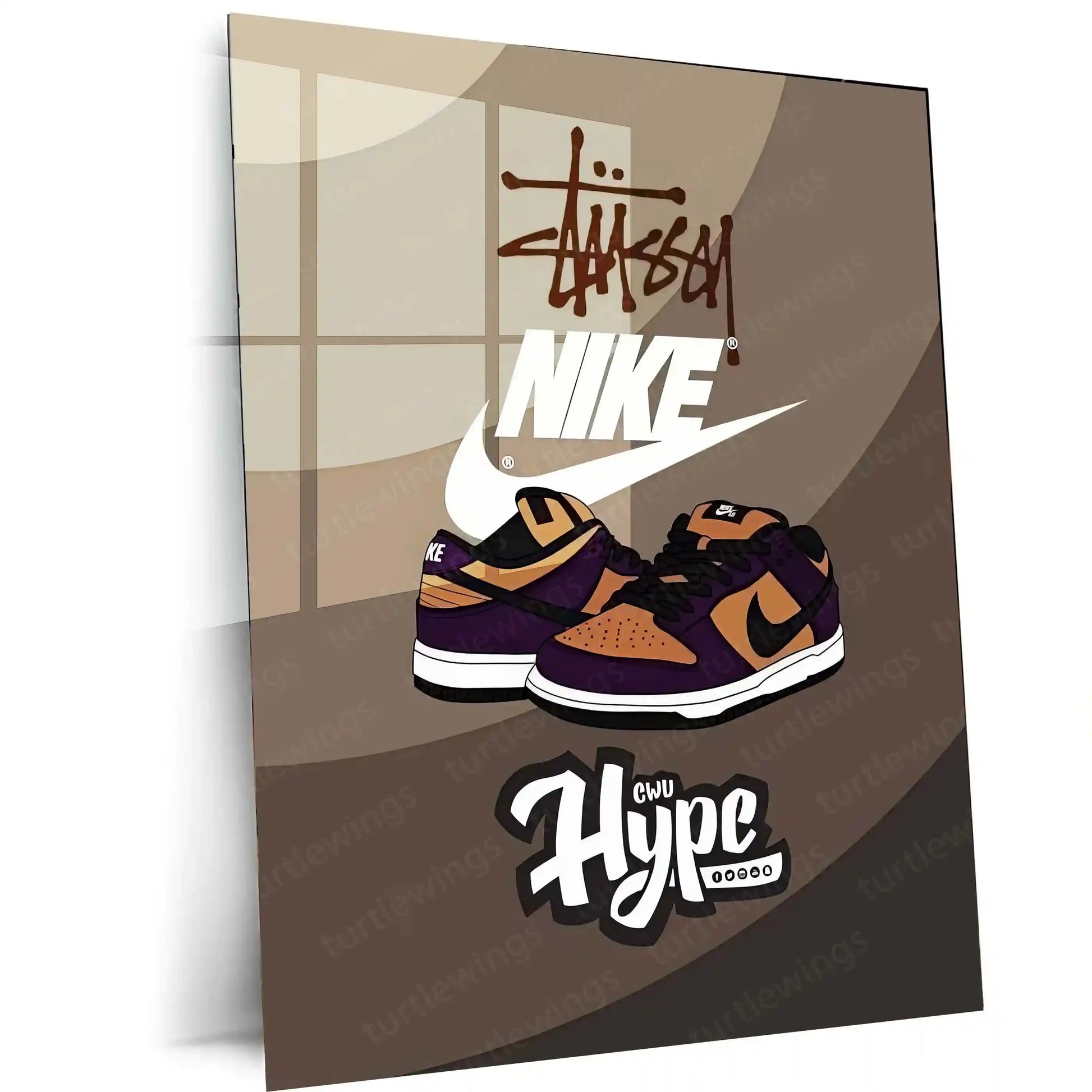 Abstract Metal Poster | Nike Sneaker Art Metal Poster – Bold & Stylish Decor 03 - TURTLEWINGS