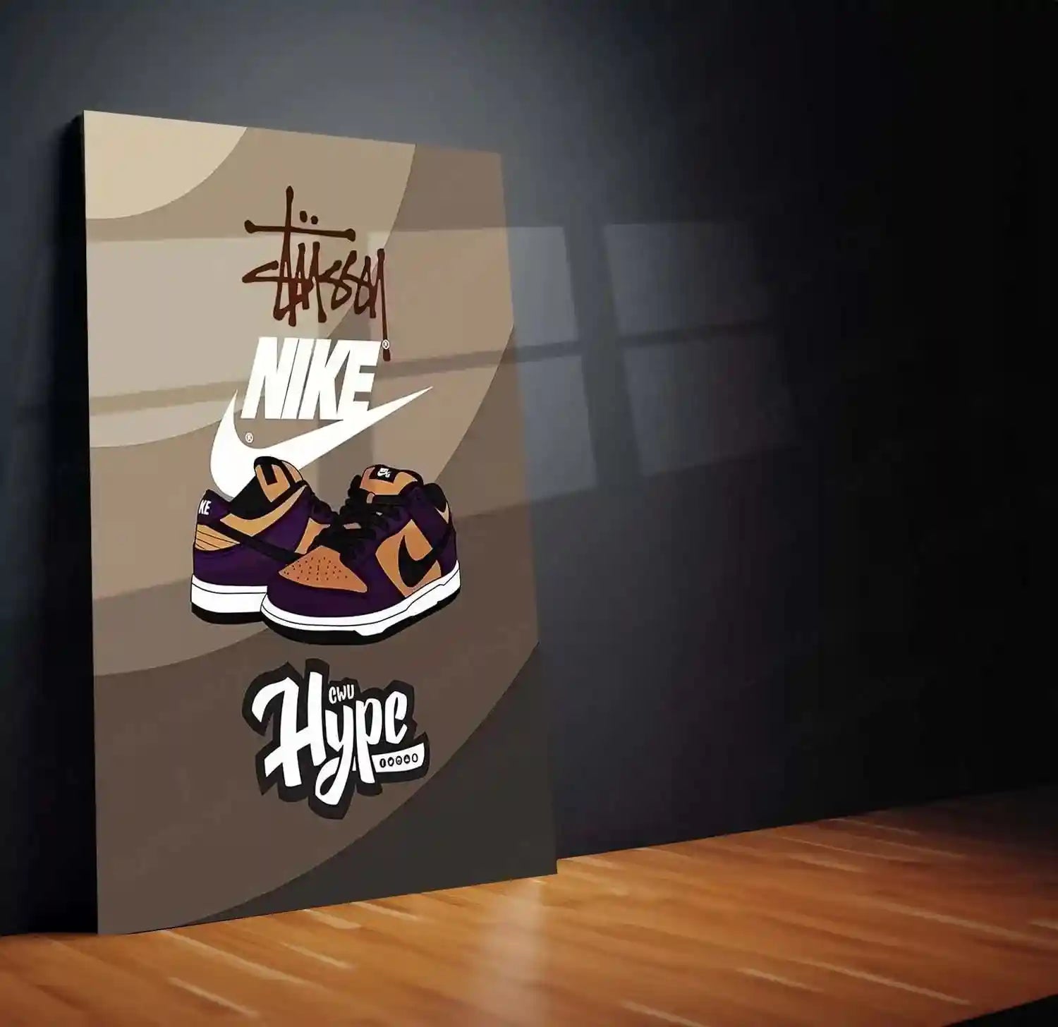 Abstract Metal Poster | Nike Sneaker Art Metal Poster – Bold & Stylish Decor 03 - TURTLEWINGS