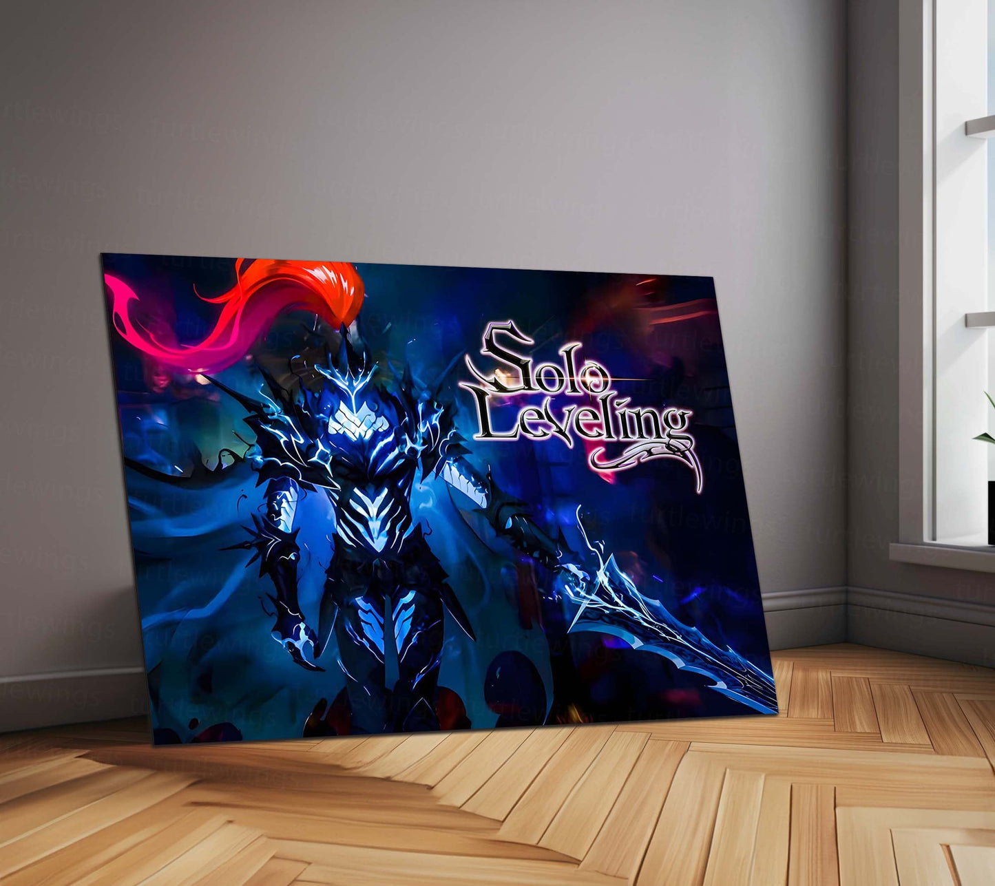 Anime Metal Poster | Solo Leveling – Shadow Monarch Awakened Metal Frame
