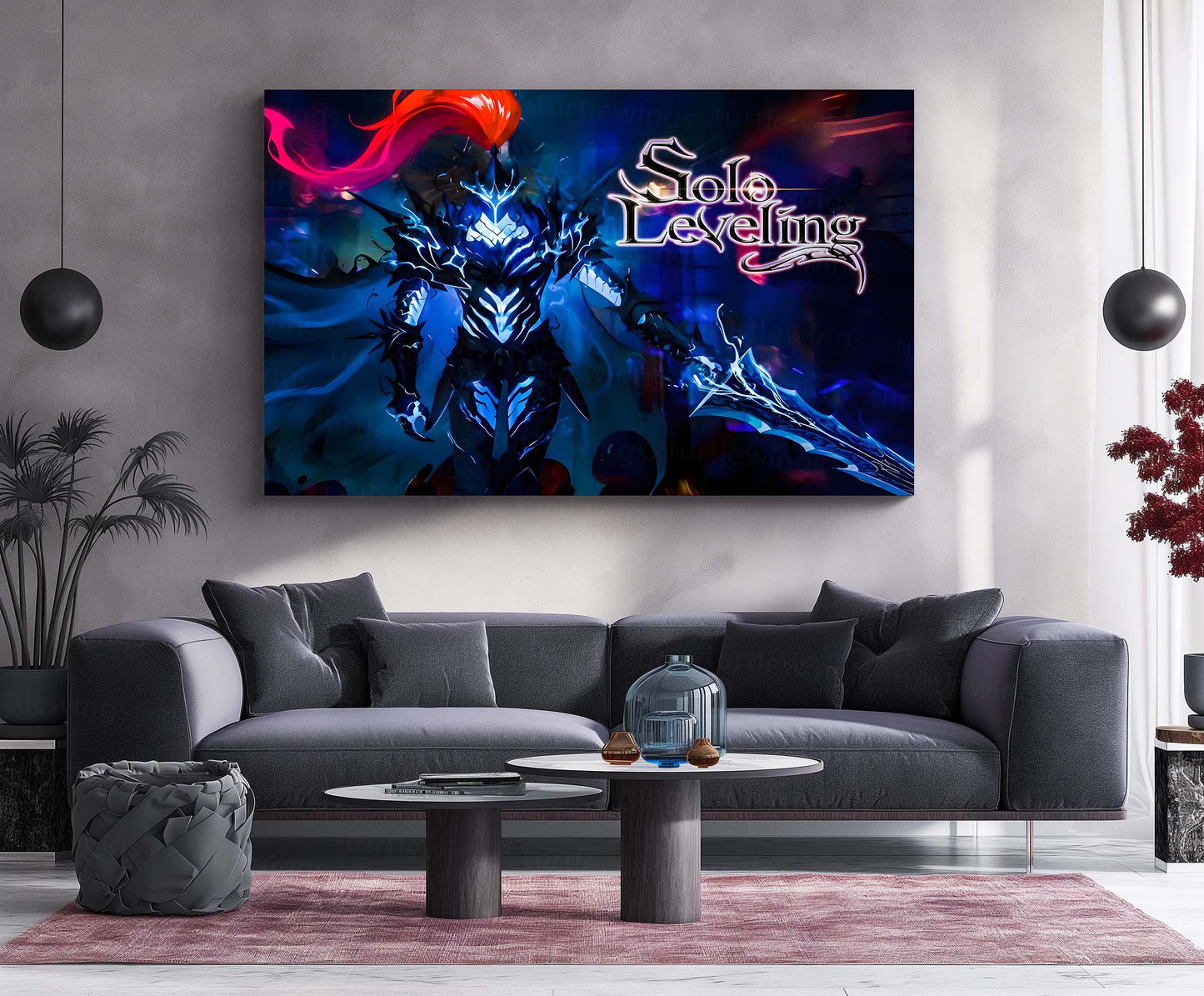 Anime Metal Poster | Solo Leveling – Shadow Monarch Awakened Metal Frame