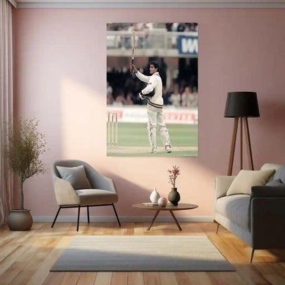 Cricket Metal Poster | Sourav Ganguly Metal Poster | Prince of Kolkata Cricket Legend Wall Art | Iconic Indian Captain Frame 02 - TURTLEWINGS