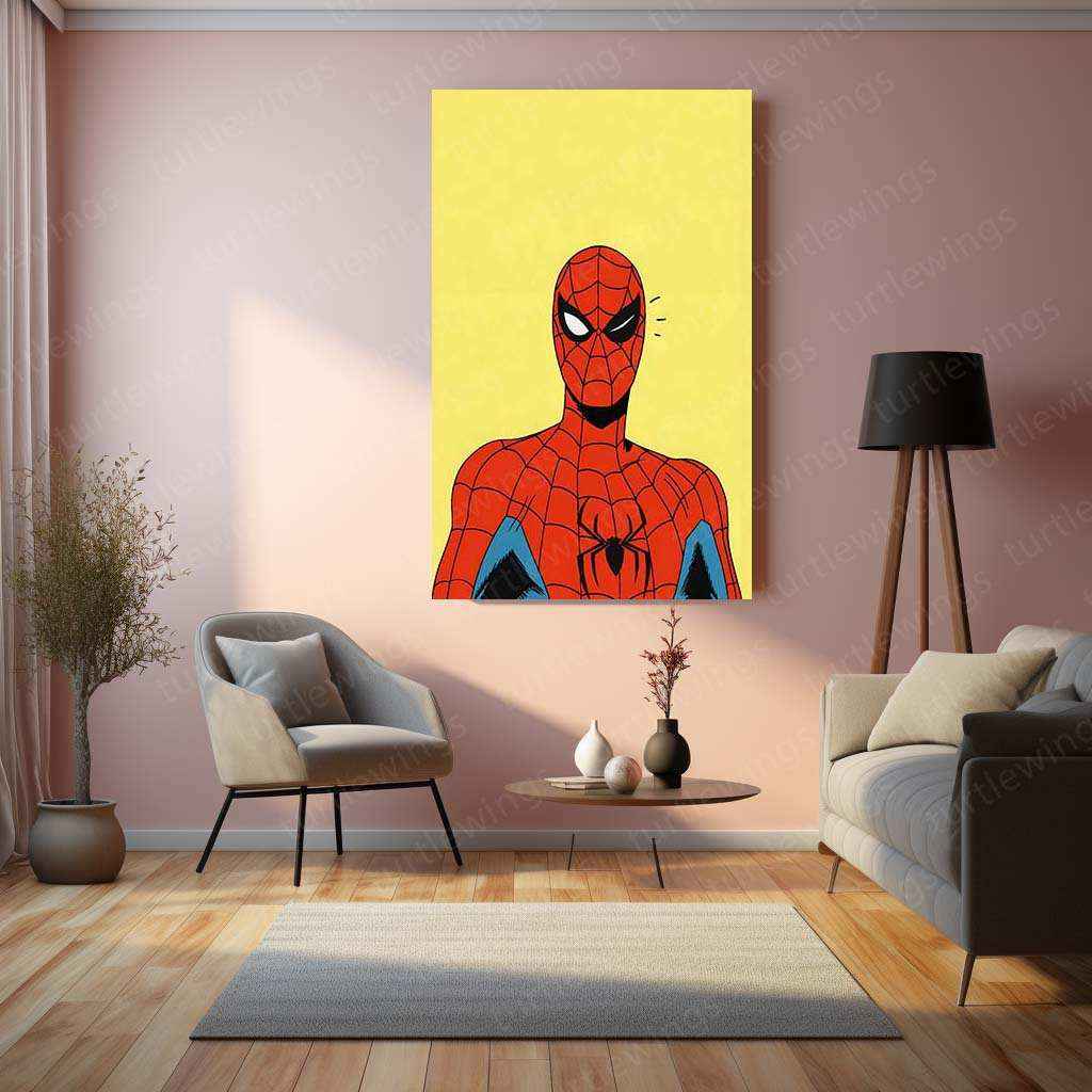 Minimalist Spider-Man Metal Poster – Sleek & Modern Wall Art - TURTLEWINGS