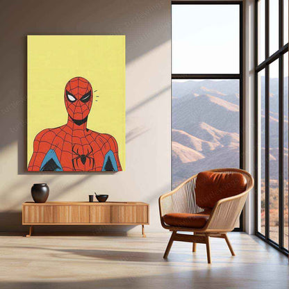 Minimalist Spider-Man Metal Poster – Sleek & Modern Wall Art - TURTLEWINGS