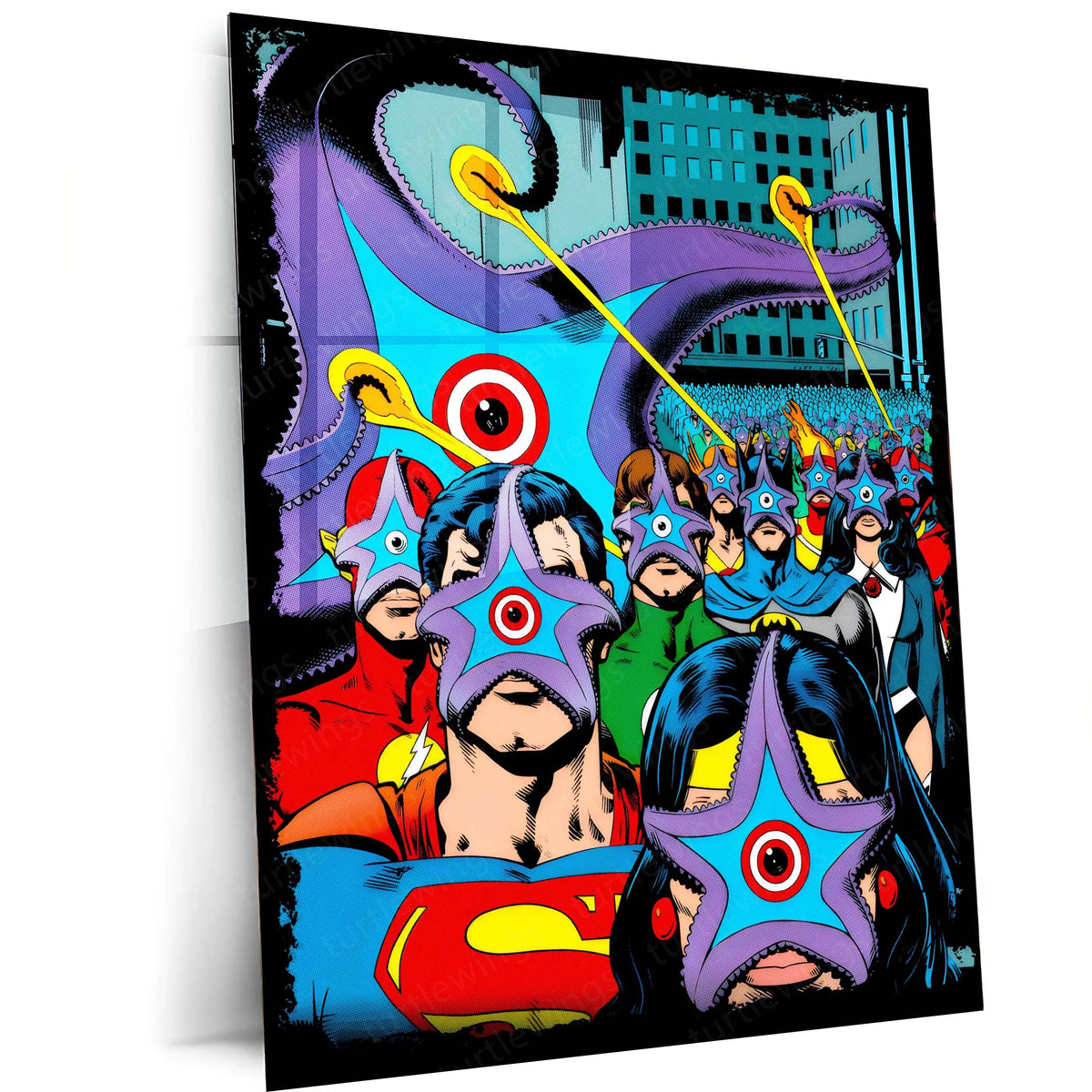 Starro vs Justice League – Cosmic Conqueror Metal Poster | DC Comics Villain Wall Frame - TURTLEWINGS