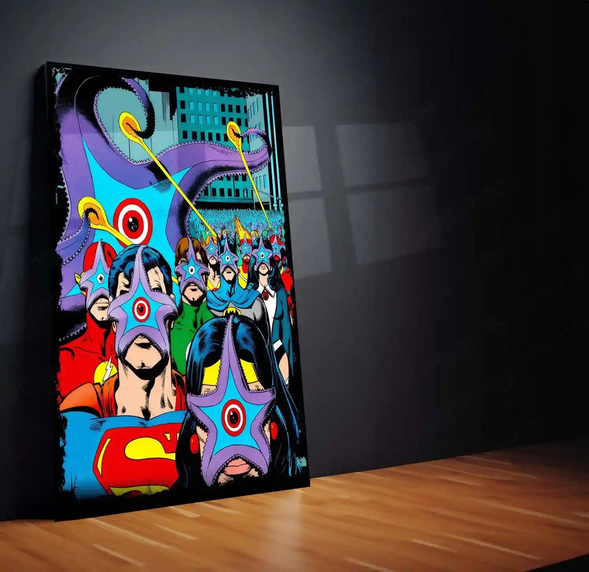 Starro vs Justice League – Cosmic Conqueror Metal Poster | DC Comics Villain Wall Frame - TURTLEWINGS