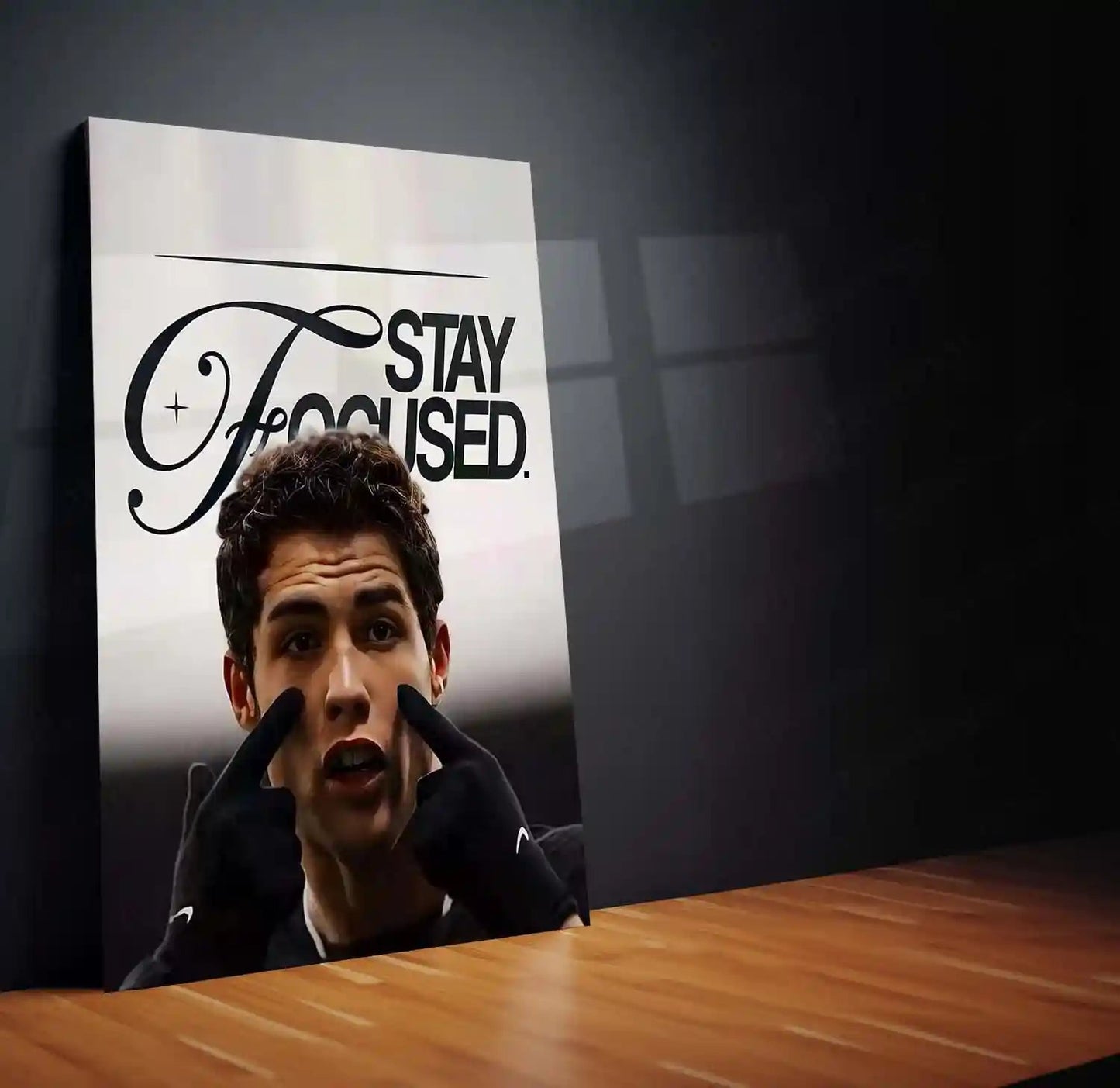 Quote Metal Poster | Cristiano Ronaldo – Stay Focused Metal Frame | Elite Discipline Football Wall Art | Motivational Quote Metal Poster - TURTLEWINGS