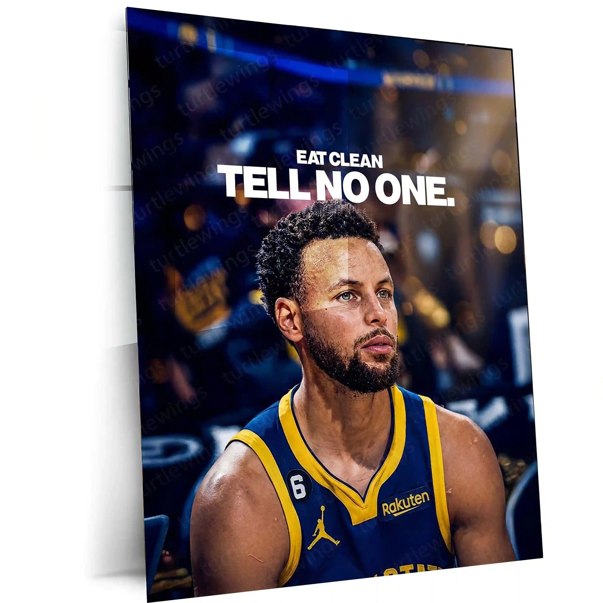 Quote Metal Poster | Stephen Curry – Eat Clean. Tell No One. | Elite Discipline Metal Poster - TURTLEWINGS