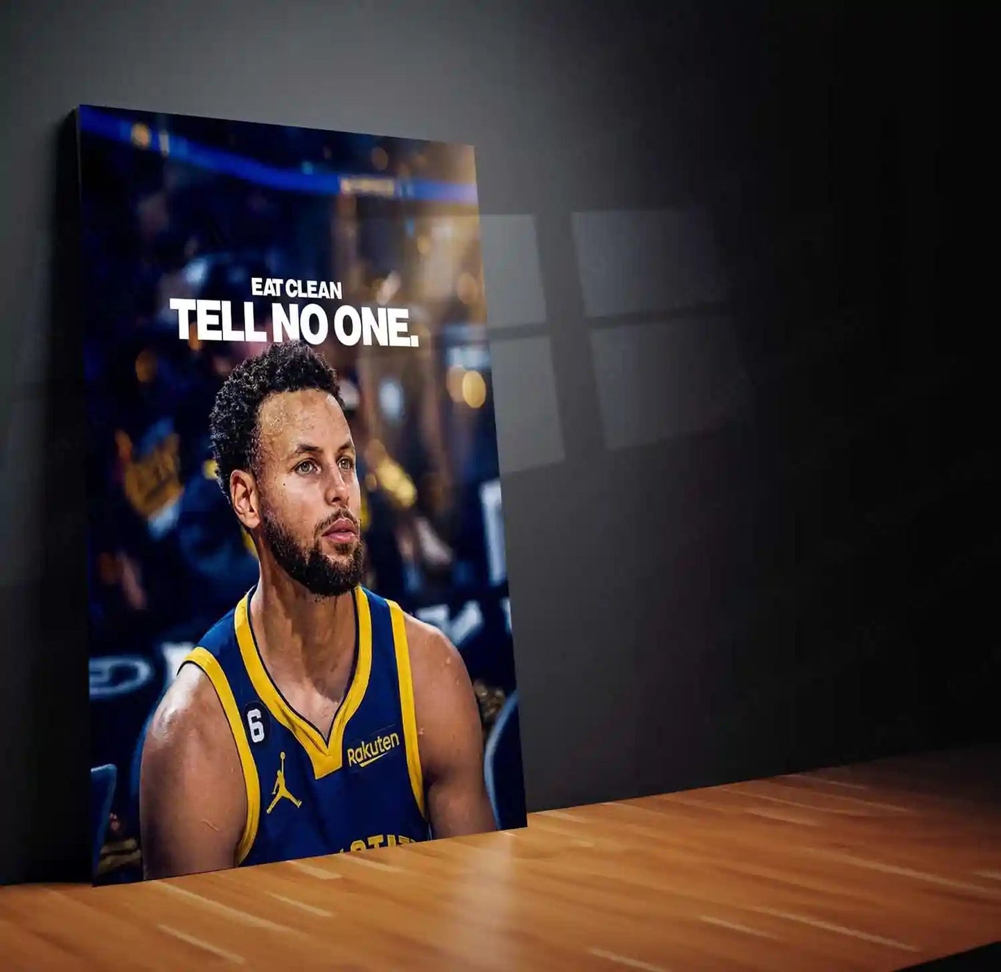 Quote Metal Poster | Stephen Curry – Eat Clean. Tell No One. | Elite Discipline Metal Poster - TURTLEWINGS