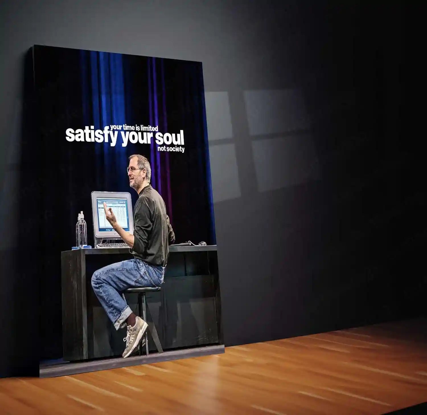 Quote Metal Poster | Steve Jobs – Satisfy Your Soul, Not Society | Visionary Mindset Metal Poster - TURTLEWINGS 