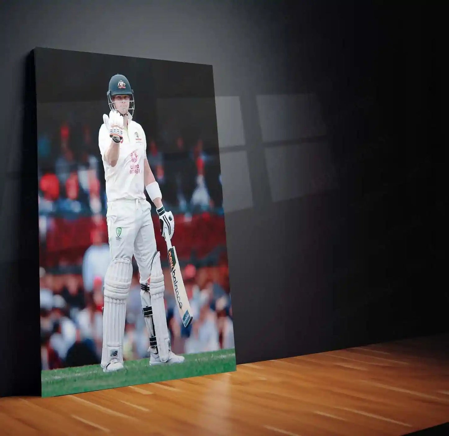 Cricket Metal Poster | Steve Smith Metal Poster | Great Batsman Wall Art | Australian Cricket Legend Frame - TURTLEWINGS