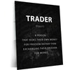 Stock Market Metal Poster | Trader | Financial Freedom Motivation Wall Art | Stock Market Mindset Metal Frame