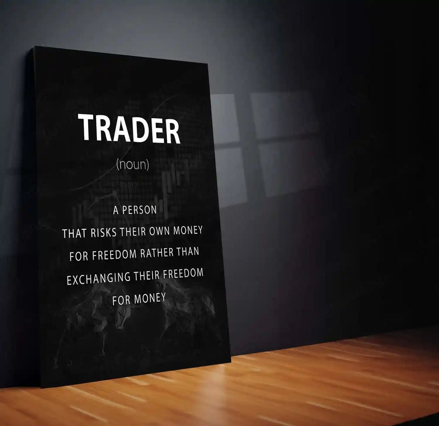 Stock Market Metal Poster | Trader | Financial Freedom Motivation Wall Art | Stock Market Mindset Metal Frame - TURTLEWINGS