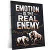 Stock Market Metal Poster | Stock Market – Emotion Is The Real Enemy | Trading Motivation Metal Frame