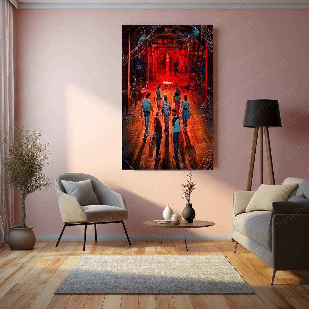 Stranger Things Metal Poster – The Upside Down Awaits 2 - TURTLEWINGS