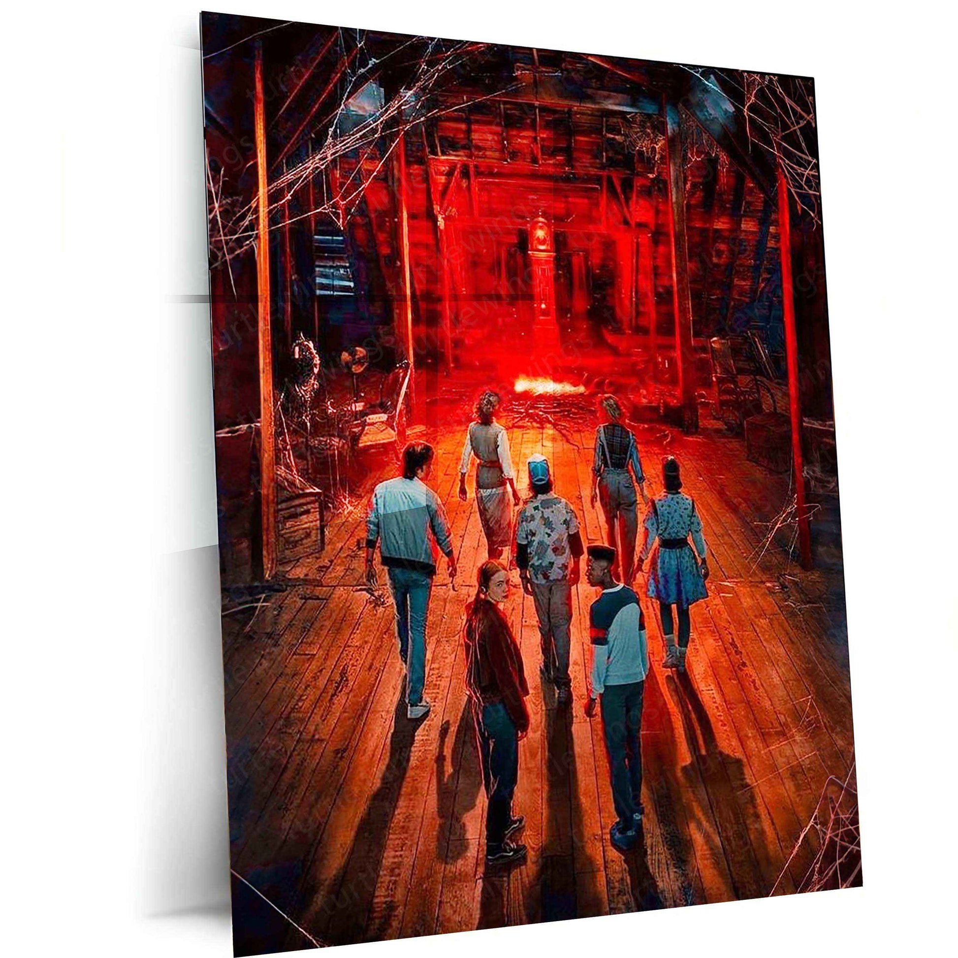 Stranger Things Metal Poster – The Upside Down Awaits 2 - TURTLEWINGS