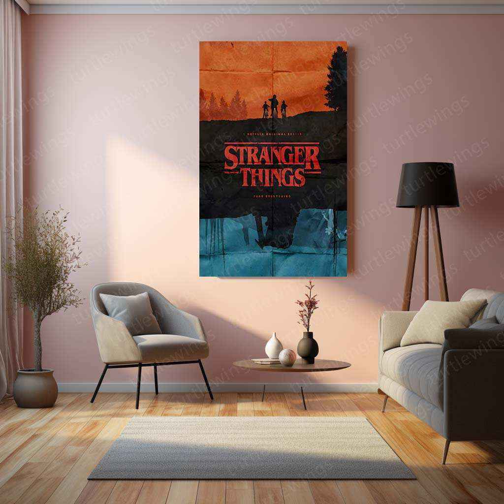 Stranger Things Metal Poster – The Upside Down Awaits 3 - TURTLEWINGS