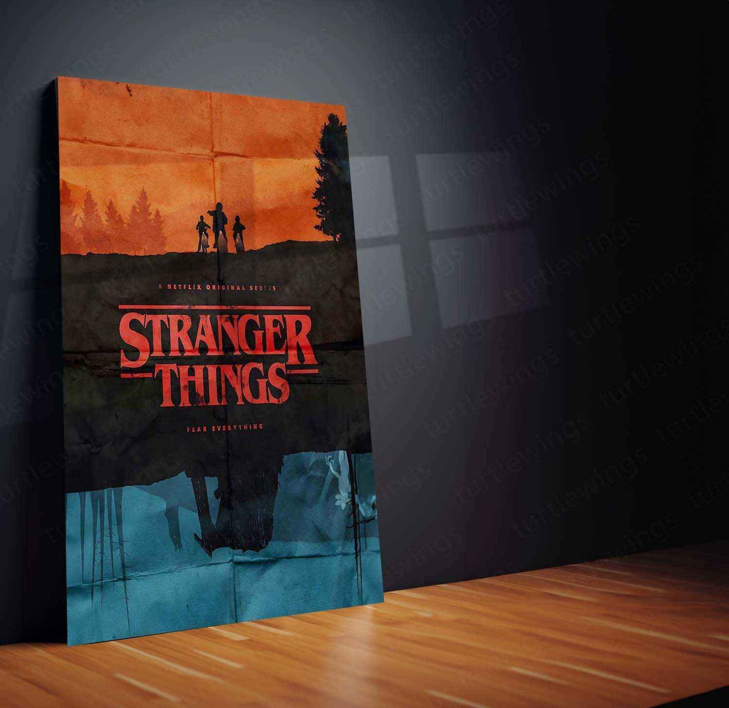 Stranger Things Metal Poster – The Upside Down Awaits 3 - TURTLEWINGS