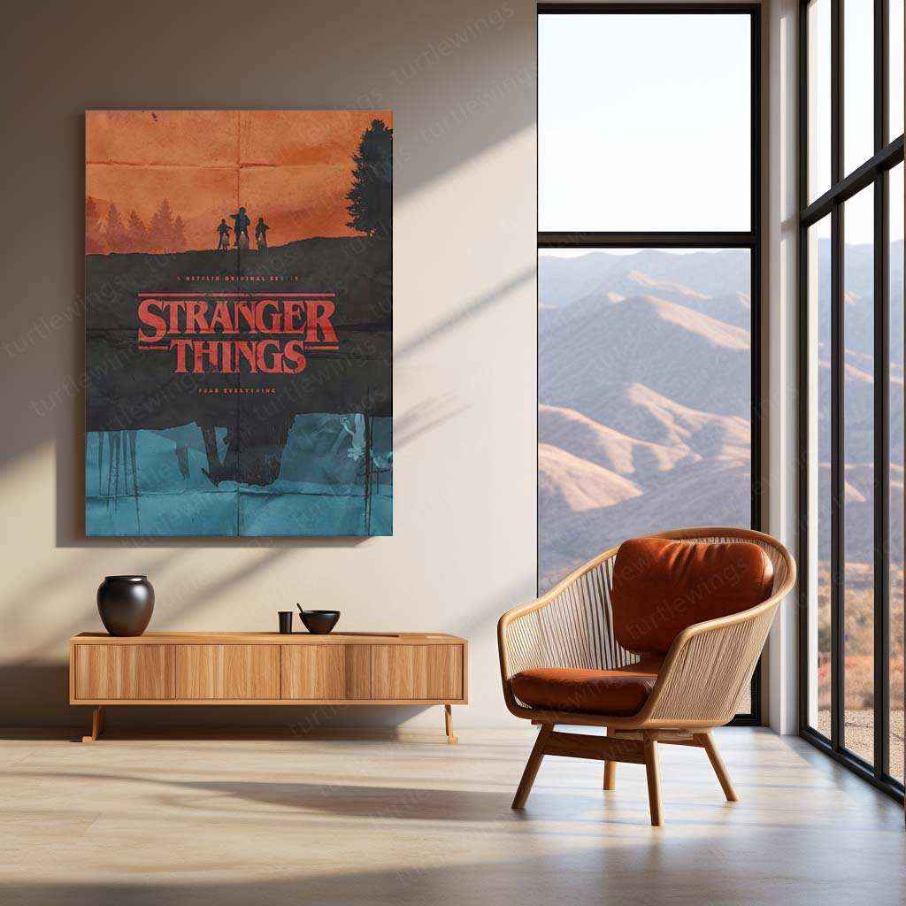 Stranger Things Metal Poster – The Upside Down Awaits 3 - TURTLEWINGS