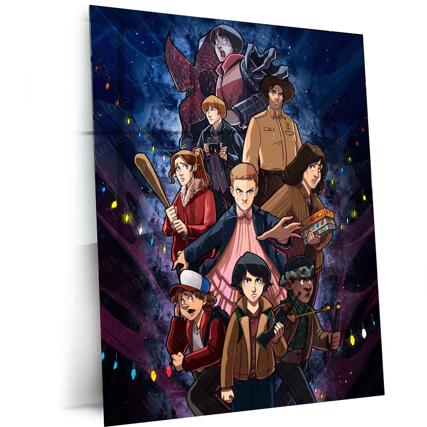 Stranger Things Metal Poster – The Upside Down Awaits 4 - TURTLEWINGS