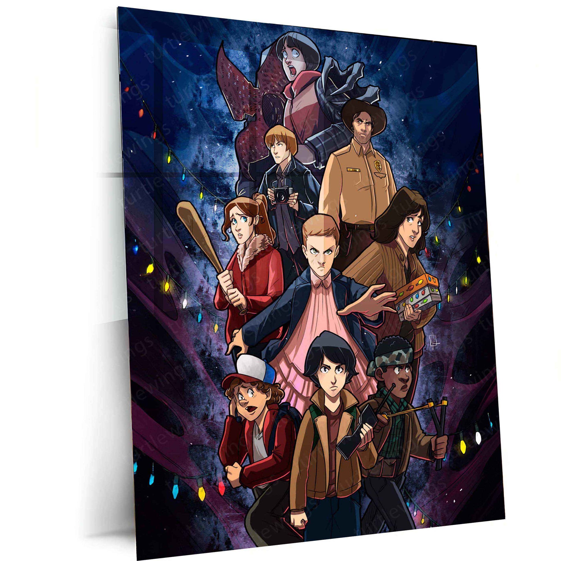Stranger Things Metal Poster – The Upside Down Awaits 4 - TURTLEWINGS