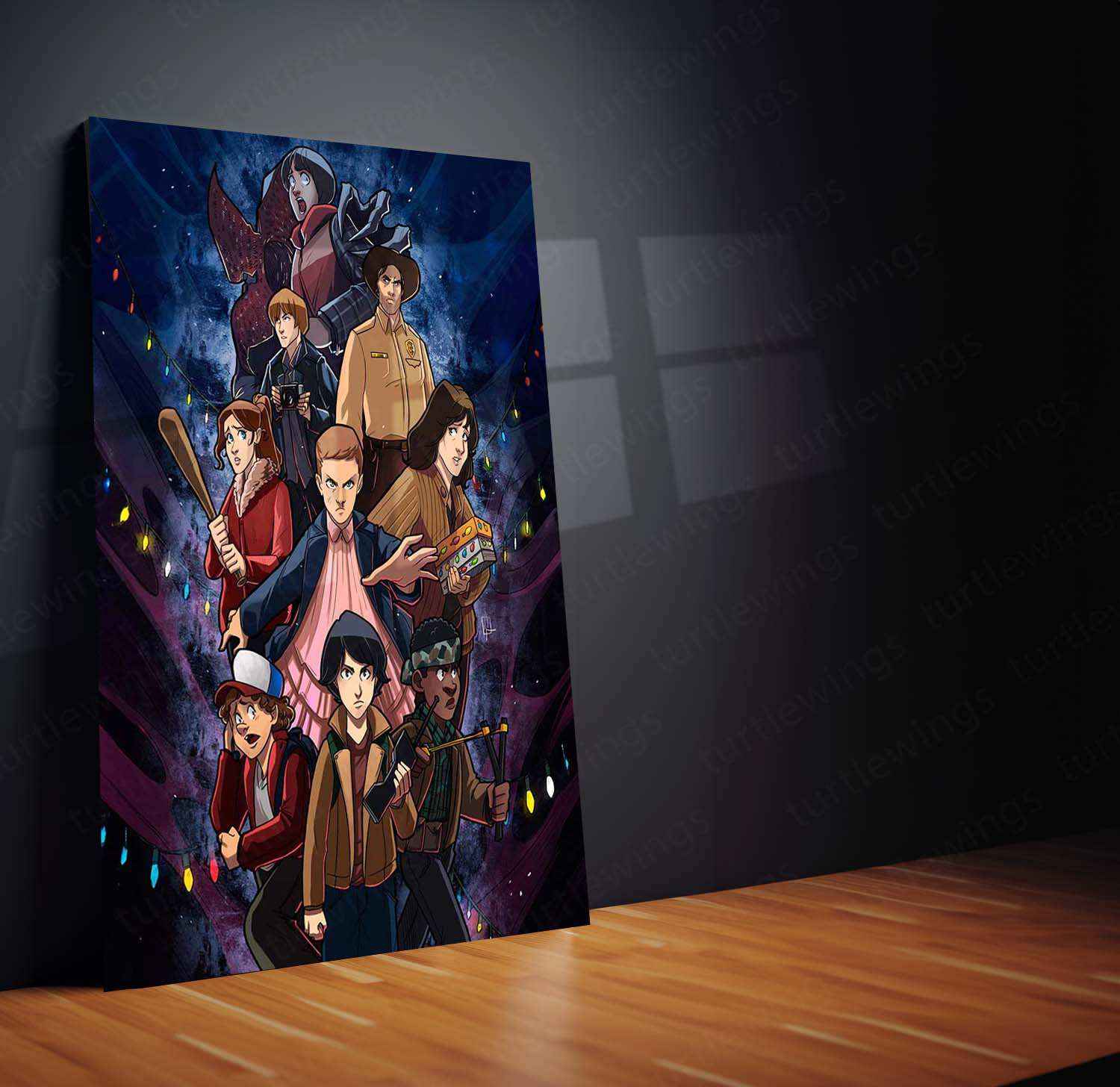 Stranger Things Metal Poster – The Upside Down Awaits 4 - TURTLEWINGS