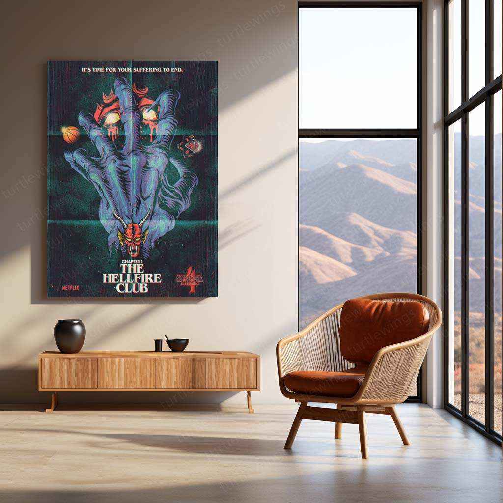 Stranger Things Metal Poster – The Upside Down Awaits 5 - TURTLEWINGS