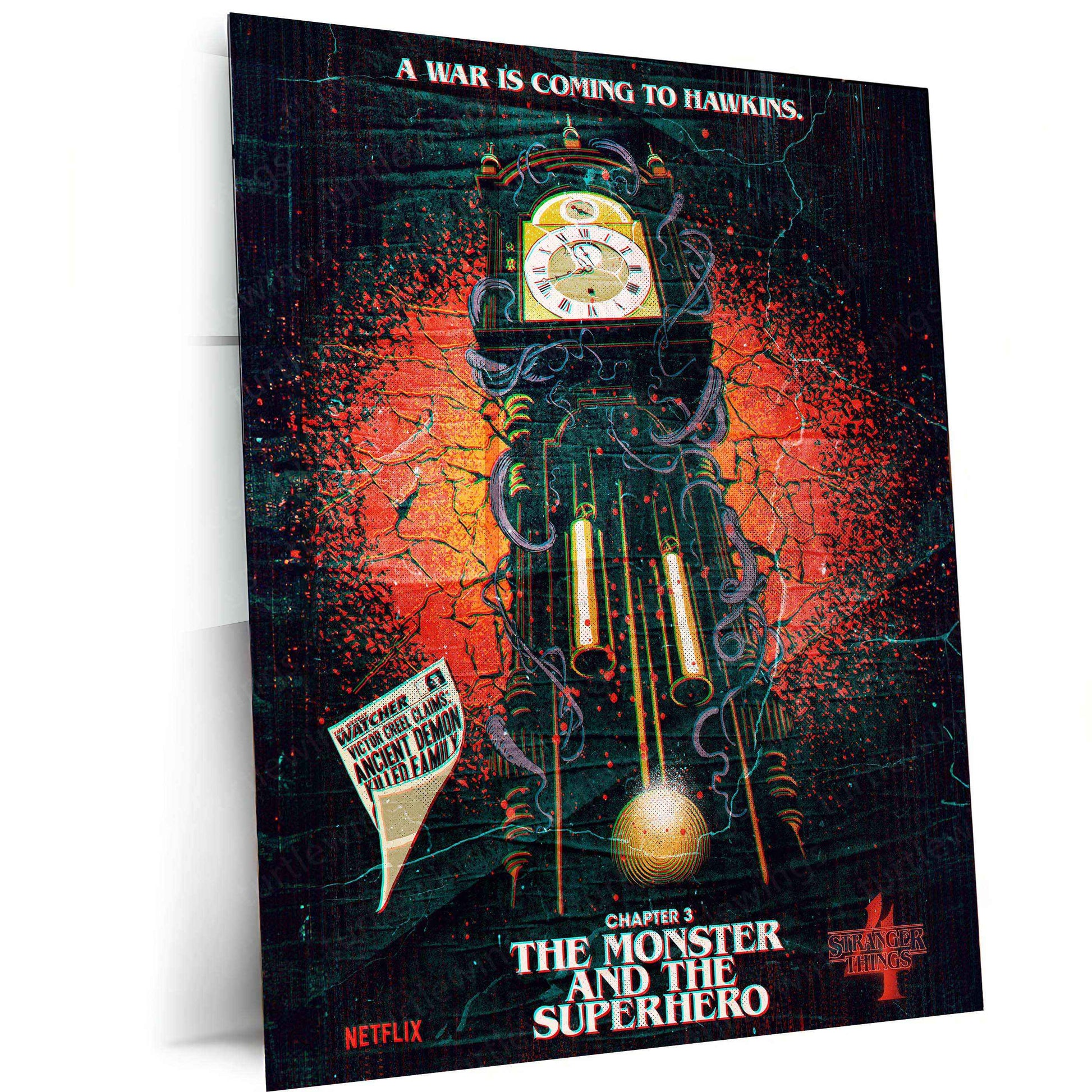 Stranger Things Metal Poster – The Upside Down Awaits 7 - TURTLEWINGS