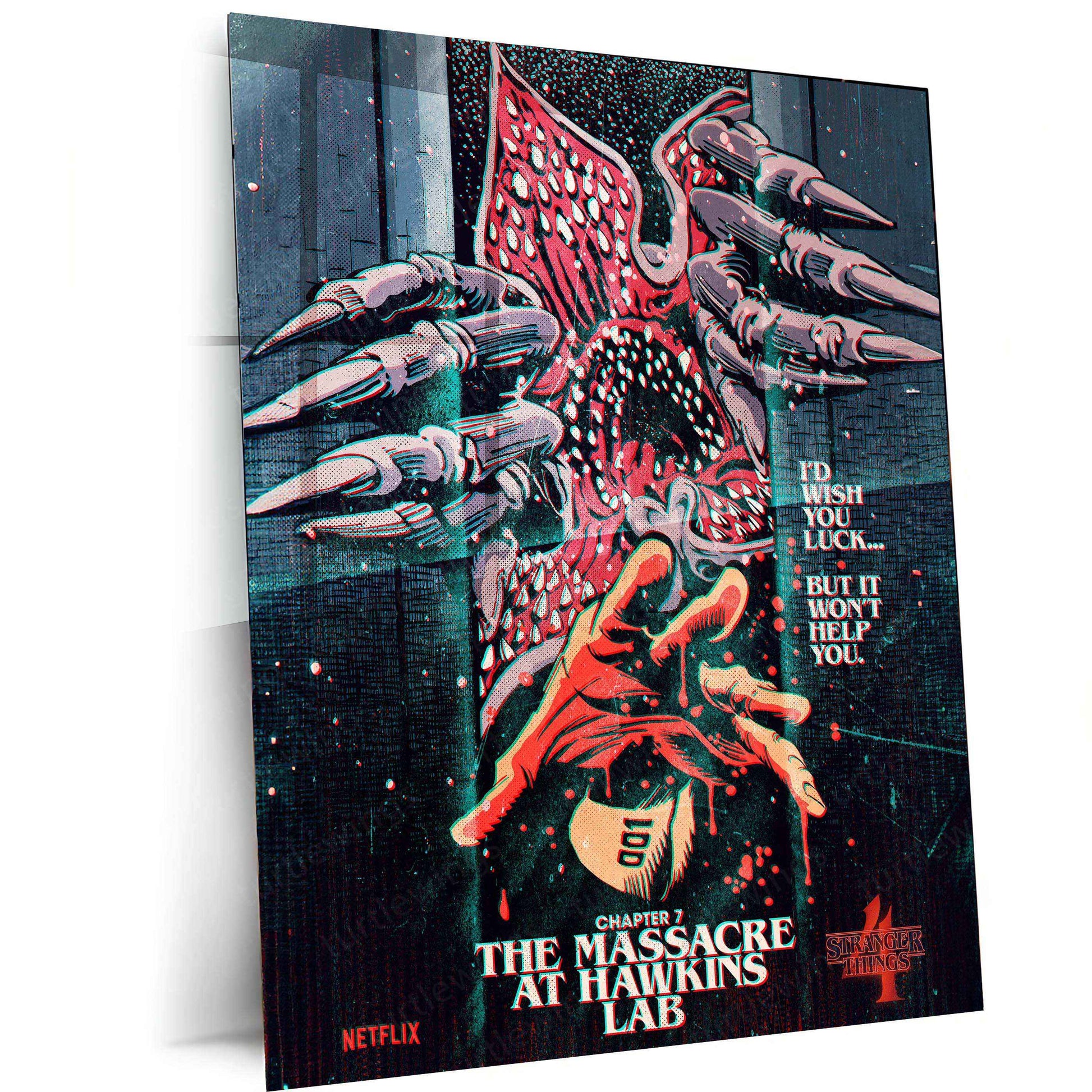 Stranger Things Metal Poster – The Upside Down Awaits 10 - TURTLEWINGS