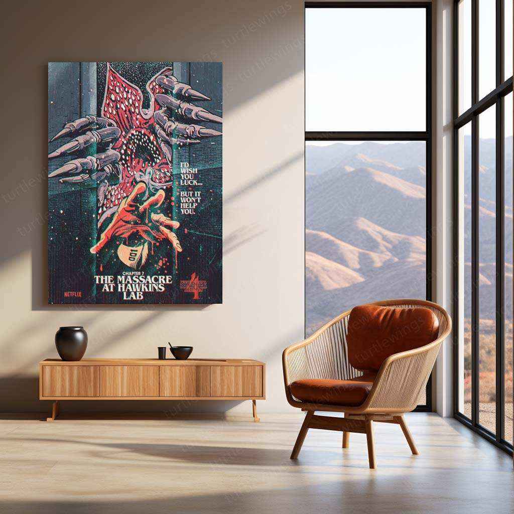 Stranger Things Metal Poster – The Upside Down Awaits 10 - TURTLEWINGS