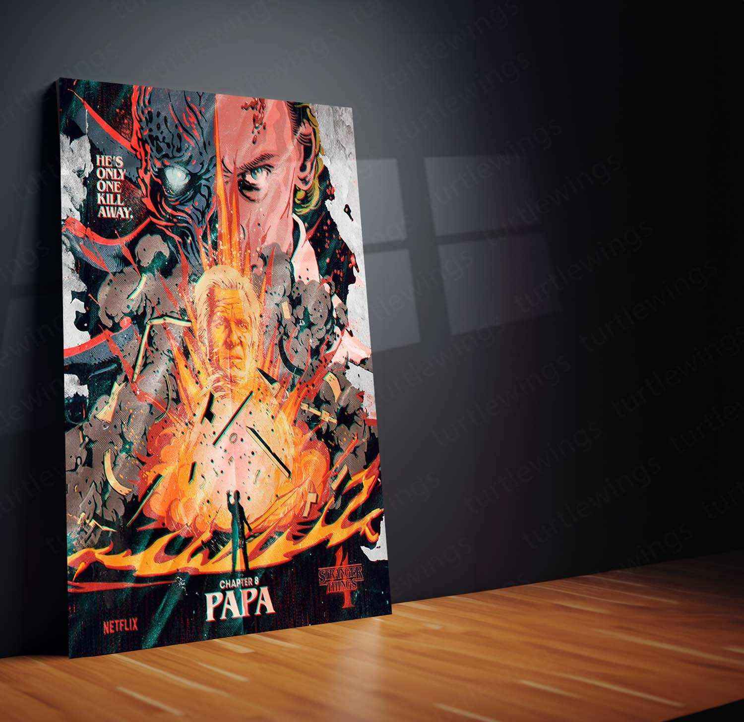 Stranger Things Metal Poster – The Upside Down Awaits 10 - TURTLEWINGS