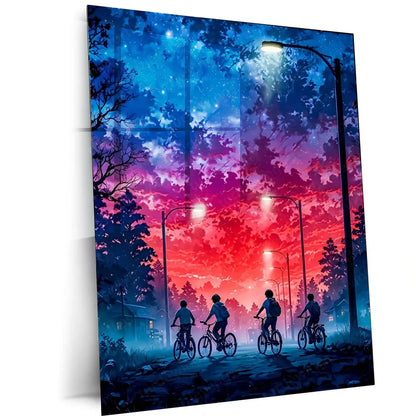 Stranger Things – The Red Sky Adventure | Sci-Fi Horror Metal Frame Poster - TURTLEWINGS