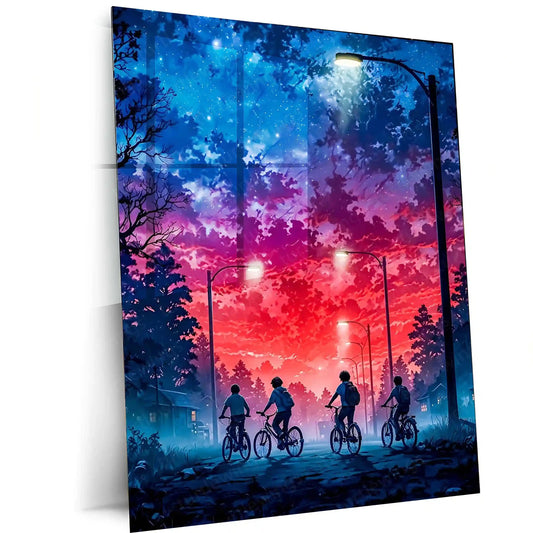 Stranger Things – The Red Sky Adventure | Sci-Fi Horror Metal Frame Poster - TURTLEWINGS
