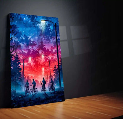 Stranger Things – The Red Sky Adventure | Sci-Fi Horror Metal Frame Poster - TURTLEWINGS