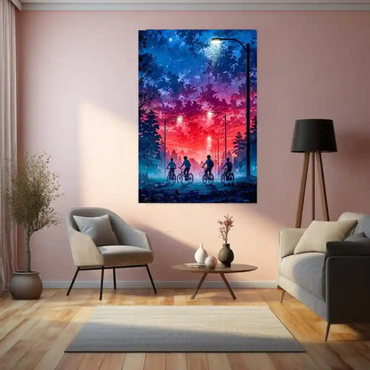 Stranger Things – The Red Sky Adventure | Sci-Fi Horror Metal Frame Poster - TURTLEWINGS
