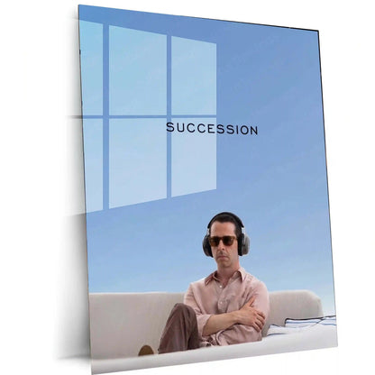 Movies & Series Metal Poster | Succession Metal Poster | Minimal Kendall Roy Scene Wall Art | Luxury Corporate Aesthetic Frame | Succession Series Decor - TURTLEWINGS