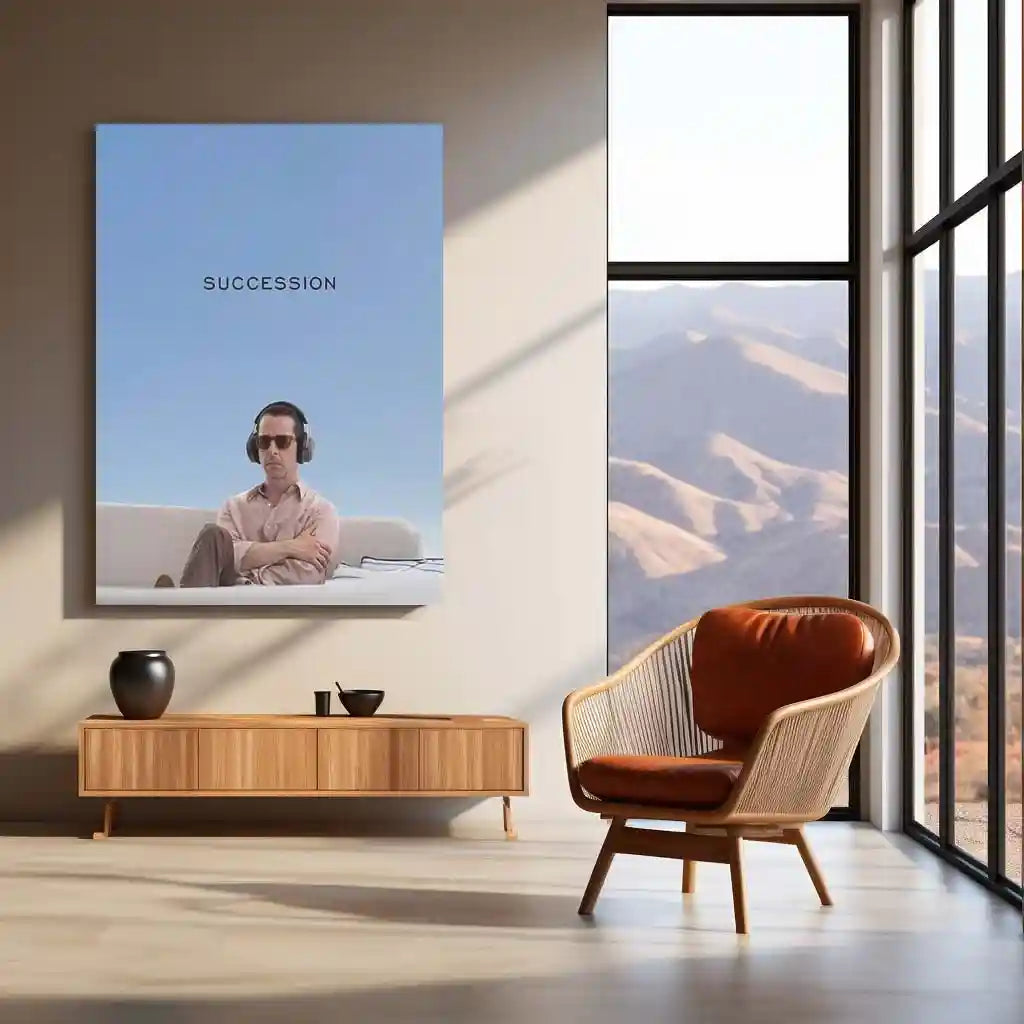 Movies & Series Metal Poster | Succession Metal Poster | Minimal Kendall Roy Scene Wall Art | Luxury Corporate Aesthetic Frame | Succession Series Decor - TURTLEWINGS