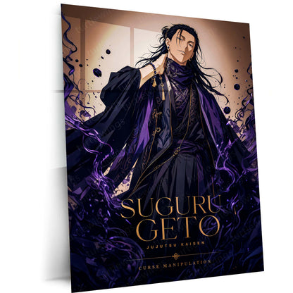 Anime Metal Poster | Suguru Geto Dark Aura Metal Poster | Jujutsu Kaisen Anime Wall Art | Premium Aluminum Print