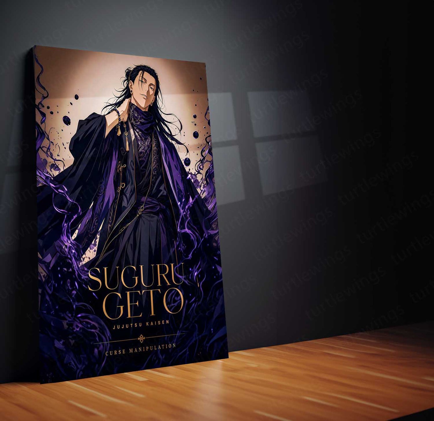 Anime Metal Poster | Suguru Geto Dark Aura Metal Poster | Jujutsu Kaisen Anime Wall Art | Premium Aluminum Print