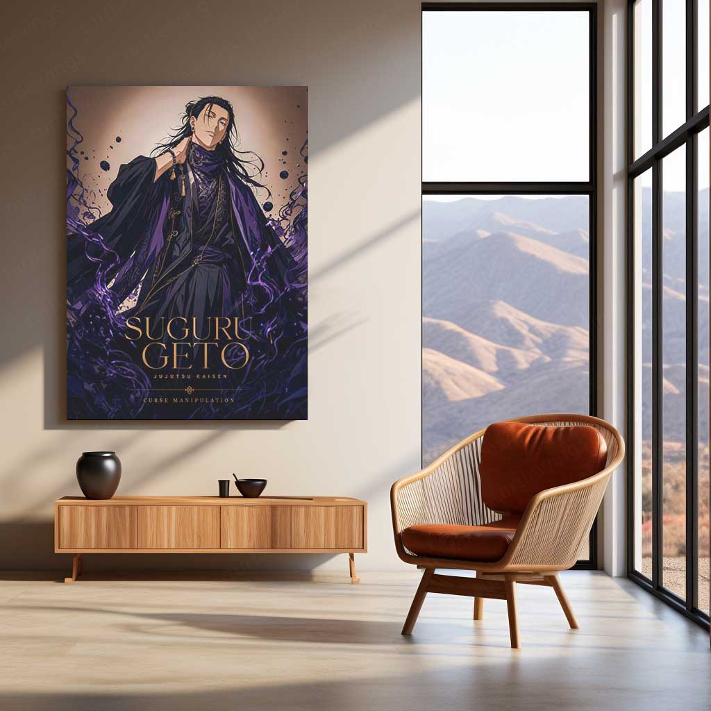 Anime Metal Poster | Suguru Geto Dark Aura Metal Poster | Jujutsu Kaisen Anime Wall Art | Premium Aluminum Print